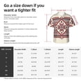 thumbnail image 6 of Lsque Fashion Tatreez pattern Hawaiian Shirt for Men, Unisex Summer Beach Casual Short Sleeve Button Down Shirts-Large, 6 of 9