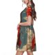 thumbnail image 2 of Balery Rusty Rocket Launch Vestidos sueltos de manga corta para mujer, vestidos de verano 2025, vestidos casuales de corte A con vuelo., 2 of 6