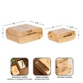 thumbnail image 5 of Kate and Laurel Burlock Decorative Burlwood Stacking Storage Box Set of 2, 10 x 8 and 8 x 6, Natural Wood, Modern Glam Two-Piece Box Set with Handles for Use as Jewelry Boxes or Perfume Organizers, 5 of 9