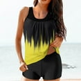 thumbnail image 2 of Modesto Trajes de Baño para las Mujeres Multicolor Gradiente Impresión de Espalda Recorte, Pantalones Cortos de Cintura Alta Y Sling Top para la Playa, la Piscina Y las Vacaciones, 2 of 6