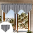 thumbnail image 6 of IMossad Solid Color Windows Curtains, Scalloped Kitchen Curtain, Bathroom Swag Drapes with Rod Pocket, Short Valance Drape for Bedroom Living Room, 6 of 8