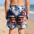 thumbnail image 6 of MKOSPLRT Boys Patriotic Swim Trunks with Lined Kids Summer Beach Shorts 2 in 1 Running Athletic Shorts 4th of July Bottoms with Pocket 9-10 Years, 6 of 10