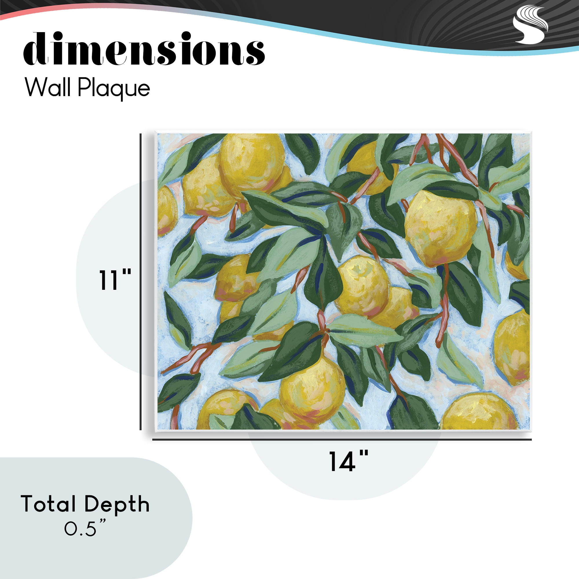 Stupell Industries Summer Citrus Tree Wall Plaque Art, design by June Erica Vess