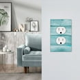 thumbnail image 5 of KLL Teal Turquoise Wood Pattern Electrical Outlet Covers, 3" x 5" 1 Pack Electric Receptacle Plug Covers for Decorator Receptacle Outlet & Switch-Style S, 5 of 6