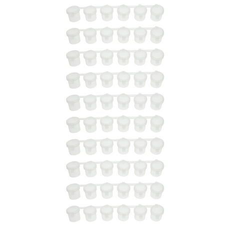 

NUOLUX 20pcs Mini Paint Pot Pod Strips Plastic Storage Containers for School Camp