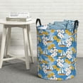 thumbnail image 5 of Goofa Flower and Sail Boat Printed Circular Hamper,Laundry Basket with Handles,Storage Baskets Foldable,Large Capacity Laundry Hamper-Medium, 5 of 8