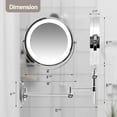 thumbnail image 6 of OVENTE 8.5'' Hand Mirror with 5X Magnifier - Double Sided LED Lights and Wall Mount, Polished Chrome Finish MFM85CH1X5X, 6 of 10