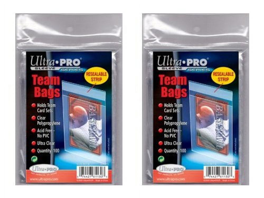 Ultra PRO Team Bags Resealable Sleeves, 100 ct, Soft Poly Protective  Sleeves for Cards - Walmart.com