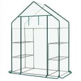 thumbnail image 2 of Ktaxon 4-Tier Walk-In Greenhouse, PE Cover & Steel Frame, Zippered Door, Indoor/Outdoor, White, 2 of 9