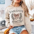 thumbnail image 1 of Football Game Day Sweatshirt, Here For The Snacks Sweatshirt, Cute Fall Tailgate Crewneck, - As Picture - M, 1 of 3