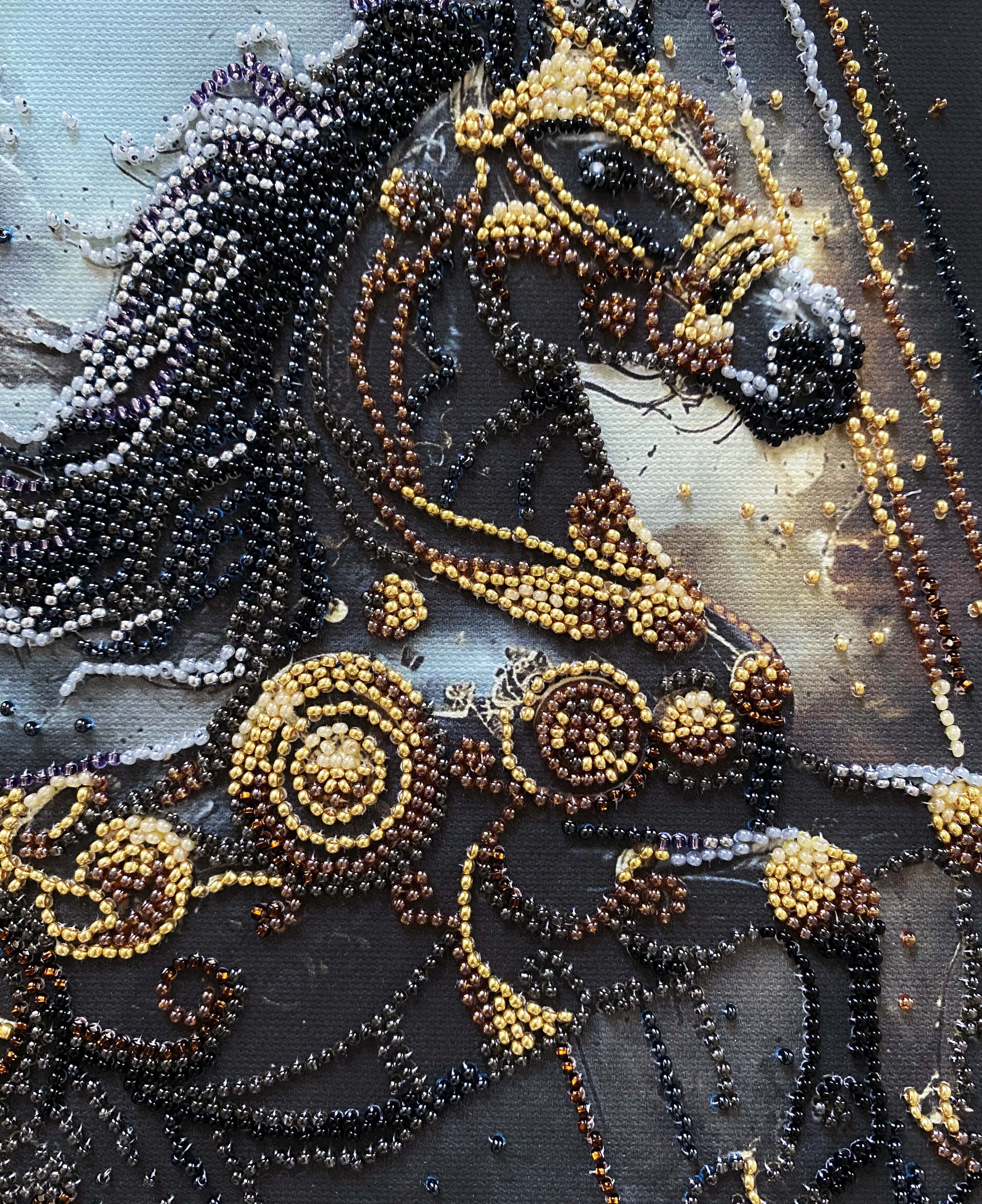 Mid-sized bead embroidery kit - Thunder of Darkness AMB-129