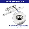 thumbnail image 4 of Boat Cleat Open Base 6inch, 2 Pcs 316 Stainless Steel Dock Cleat for Kayak Boat, 4 of 6