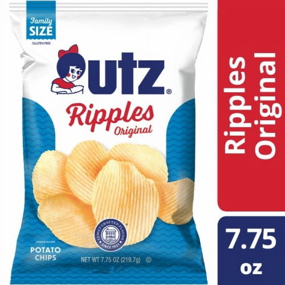 Utz Original Ripples Potato Chips Family Size 7.75 oz