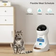 thumbnail image 3 of DEWEL Automatic Cat Feeder, 101oz/3L Timed Cat Feeder with 10s Voice Recorder for Dry Food, Up to 4 Meals with Portion Control, Dual Power Supply, IR Detect for Small Medium Cats Dogs, 3 of 9