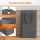 thumbnail image 4 of 1 Piezas Cesto Ropa Sucia Estrecho con Tapa 65L, Cesta Ropa Sucia con Asas Extendidas, Cesta de Almacenamiento, Cubo Ropa Sucia Pequeño Plegable para Baño, Dormitorio, Lavadero, 4 of 9