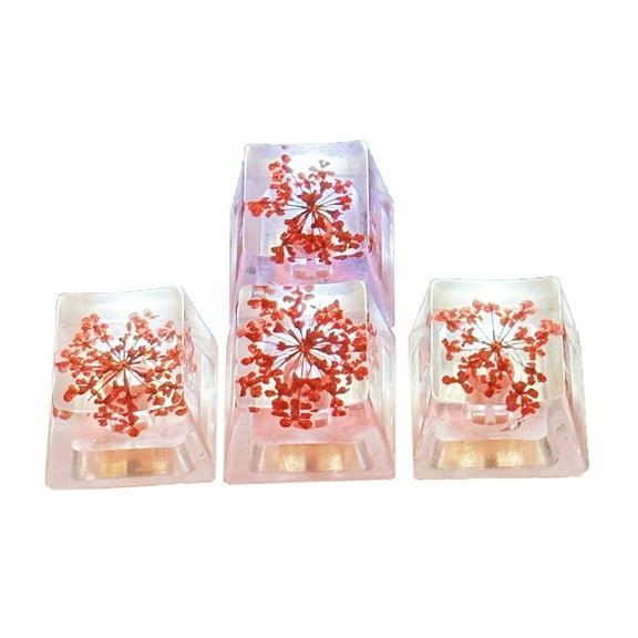 Mechanical Keyboards Resins Keycaps OEM Height Translucents Leaves Dry Flowers Keycaps Customized ESCs Key