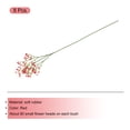 thumbnail image 3 of Baby's Breath Red Artificial Flowers 3 Branches 8 Pcs Real Touch for Wedding Party Home Decoration, 3 of 6