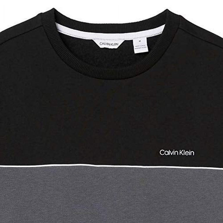 Calvin Klein Men's Monogram Logo Crew Neck Sweatshirt (Peacoat, Medium) :  : Fashion