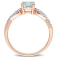 thumbnail image 4 of Everly Women's Aquamarine 10k Rose Gold Ring, 4 of 8