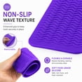 thumbnail image 4 of Heat Resistant Silicone Mat Pouch for Flat Iron, Curling Iron,Hair Straightener,Hair Curling Wands,Hot Hair Tools travel accessory (Purple), 4 of 7
