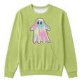 thumbnail image 4 of Gunia Toddler Halloween Ghost Sweatshirt For Boys Girls Oversized Hoodie Casual Long Sleeve Pullover Sweatshirt With Pocket Drop Shoulder Cute Loose Fit Tops Fall Clothes Light Green 4-5 Years, 4 of 4