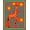 Orange, Pattern 2, variant on ODIKA 8'x10' Machine Washable Non-Slip Area Rug, Whimsical Abstract Animal Inspired Featuring Giraffe and Sun Motifs High Traffic Rug, Orange, 645936