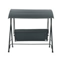 thumbnail image 5 of Canddidliike Outdoor 3-Seat Porch Swing Patio Chair w/Canopy Adjustable, Cup Holders, Cushions, Gray, 5 of 7