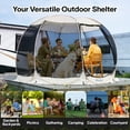 thumbnail image 6 of 12x12Ft Pop-Up Canopy Screen House Tent - Lightweight Outdoor Screen Room with Mosquito Netting, UPF 50+ UV Protection, Easy Setup & Carry Bag, Fits 8-10 Adults for Camping, Garden, Patio, Backyard, 6 of 12