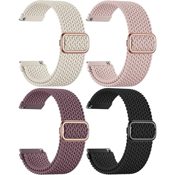 xixishop Braided 20mm Watch Straps Compatible with Garmin Vivoactive 5 6 3 Strap - Forerunner 55 245 165 645 Venu Strap Venu sq 2, Soft Nylon Quick Release Watch Bands for Galaxy Watch 7 6 5 4 FE