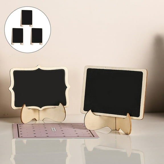 Homoyoyo Small Chalkboards Blackboard Sign Wood 3Pcs 5.3X5.3X3.5In