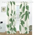 thumbnail image 2 of Floral Leaves on Beige Blackout Curtains for Living Room Bedroom 55W x 72/84L Insulated Window Drapes 2 Panels, 2 of 6