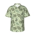 thumbnail image 2 of Xecao Green Snake print Hawaiian shirt - a stylish short-sleeve button-down for men, perfect for casual beach and tropical outings., 2 of 9