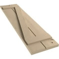 thumbnail image 6 of Ekena Millwork 11"W x 32"H Rustic Two Board Joined Board-n-Batten Knotty Pine Faux Wood Shutters w/Z-Board (Per Pair), Primed Tan, 6 of 11
