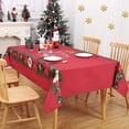 thumbnail image 5 of Christmas Tablecloth, Xmas Print Waterproof Table Cloth Holiday Decor, 5 of 7