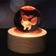 thumbnail image 1 of Luz nocturna con bola de cristal 3D Brillar con base de madera y control remoto 16 variaciones de color, 1 of 5
