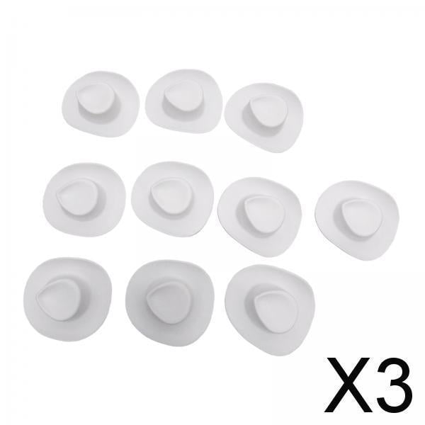 3x 10 Piezas Mini Sombreros de Vaquero Casa de Muñecas, Lindo Mini Sombrero de Escala 1/6, Sombrero de Muñeca para Decoración de Casa de Muñec 3 piezas