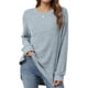 thumbnail image 1 of Blusa Informal con Cuello Redondo y Ligera para Mujer, Color Azul , XXL, 1 of 8