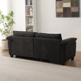 thumbnail image 2 of Living Room Furniture Big Loveseat Luxury Couch with Soft Chenille Upholstered Sofa (Black), 2 of 11