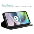 thumbnail image 4 of SPY Case for Motorola Moto One 5G Ace Case [Kickstand] Cute Leather Wallet Phone Case Cover ID & Credit Card Slot for Girls Women - Black, 4 of 6