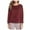 Red - burgundy, variant on P.J. Salvage Womens Velour Pajama Sweater, Black, Small
