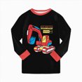 thumbnail image 4 of Kaprioy Boys Pajamas Fall Winter Toddler Boy Pajamas Cotton Pjs Set Kids Dinosaur 2 Piece Long Sleeve Sleepwear, 4 of 5