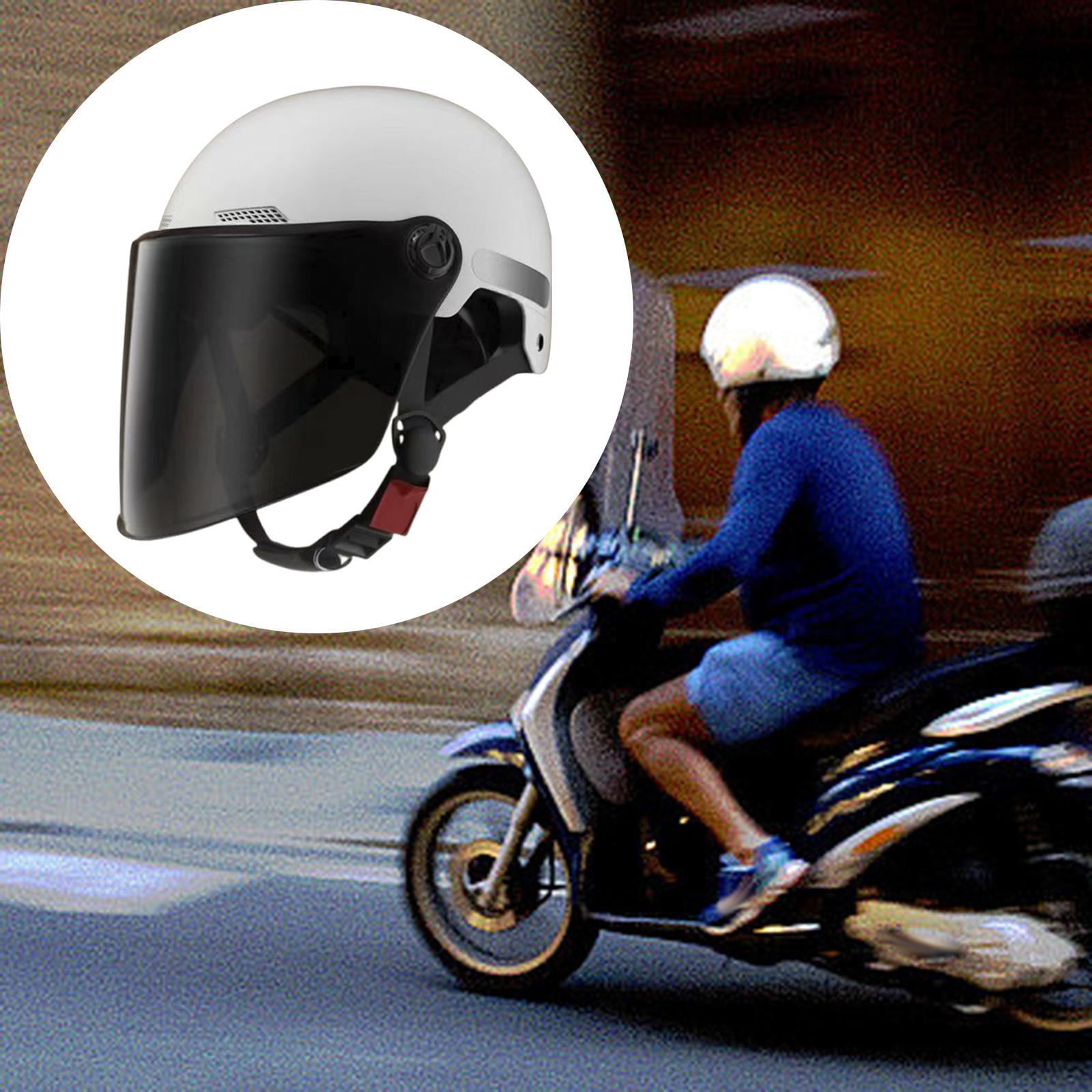 Nishiyuenyi Motorcycle Half Helmet Accessories Vintage Design for Cycling Bike Motocross White