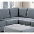 thumbnail image 4 of Miekor Furniture Modular Sectional 6pc Set Living Room Furniture Corner Sectional Couch Grey Linen Like Fabric 3x Corner Wedge 2x Armless Chairs and 1x Ottoman W5U336, 4 of 9
