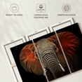 thumbnail image 6 of Elephant Stock Elephant Portrait Wall Art - Horizontal Multi Panel Canvas - Hallway Wall Decor - Animal Multi Panel - Black And Brown Decor - 74" x 48", 6 of 8