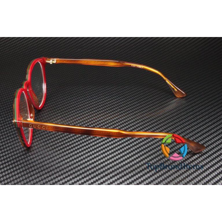 GUCCI GG0187O 008 Round Oval Havana Light Demo Lens 49 mm  display picture 2