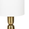 thumbnail image 6 of Kate and Laurel Deori Modern Metal and Marble Bedside Table Lamp, 8 x 8 x 20, Antique Brass and White Marble, Decorative Tapered Hourglass Tabletop Desk Lamp with Linen Shade for Living Room Decor, 6 of 10