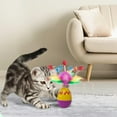 thumbnail image 7 of Easter Cat Toy, Wobble-Free Easter Teaser with Bell for Cats, Multicolor Plastic Interactive Play Toy, Sturdy & Pet-Safe Easter Decoration for Indoor Fun, 6x6x20 cm Cat Teaser Wand, 7 of 7
