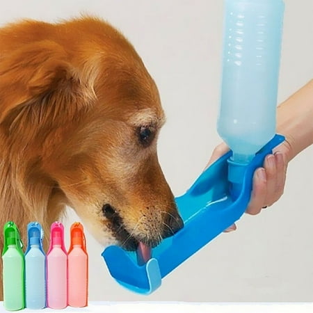 250ML/500ML Outdoor Portable Pet Dog Water Bottles Foldable Tank Travelling Bowl Feeding Dispenser red 250ml