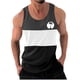 thumbnail image 1 of Hombres Casual Moda Patchwork Impresión Pullover Cuello Redondo Deportes Tanque, 1 of 3