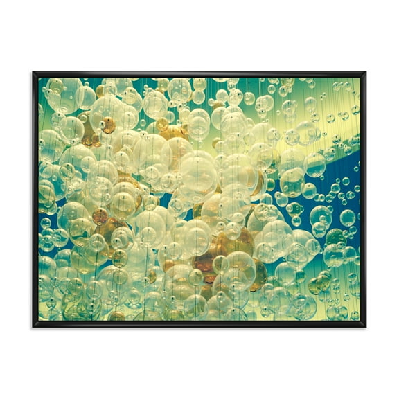 Designart 'Chandelier In The Form of Balls Abstract Art I' Modern Framed Canvas Wall Art Print
